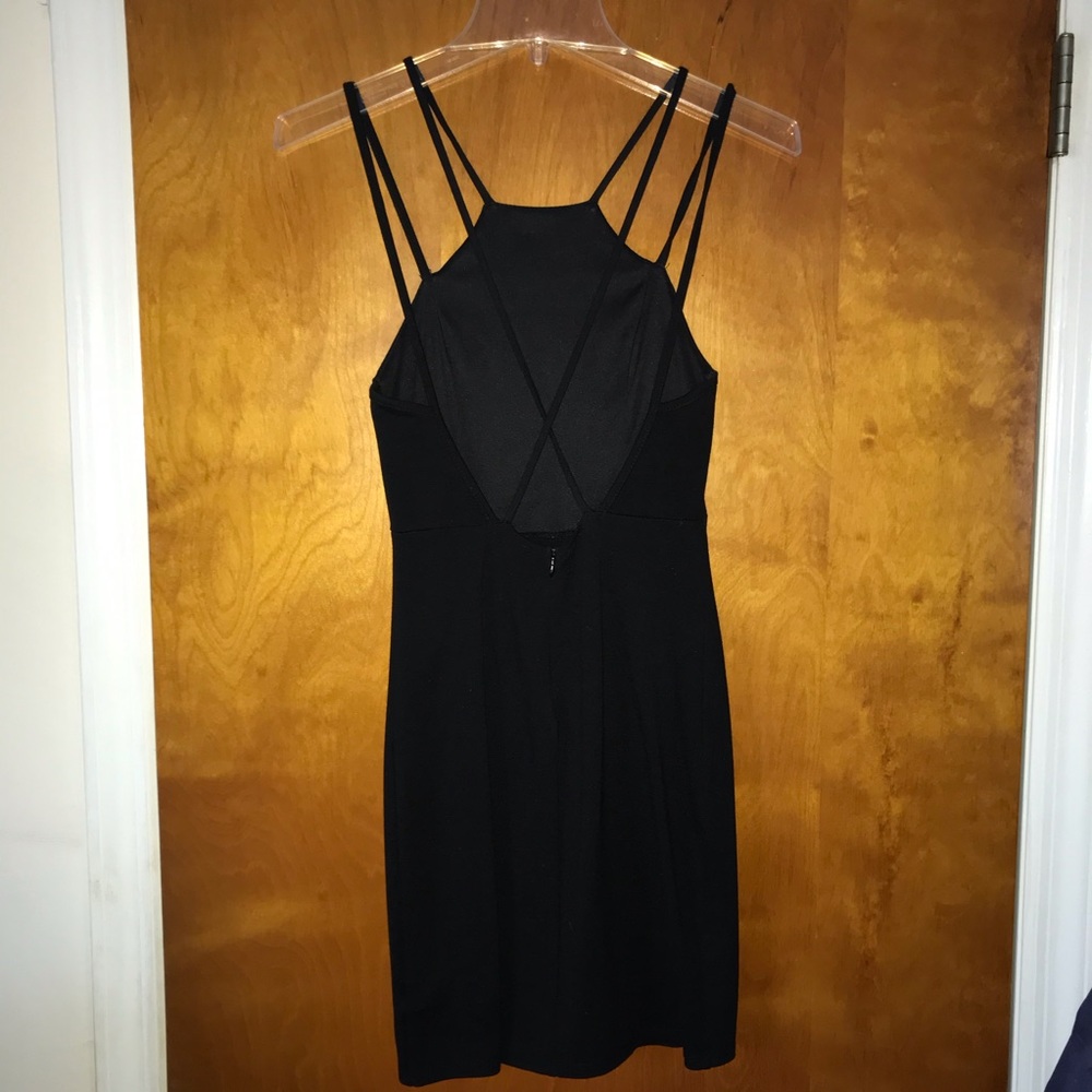 Black Strappy Bodycon Dress